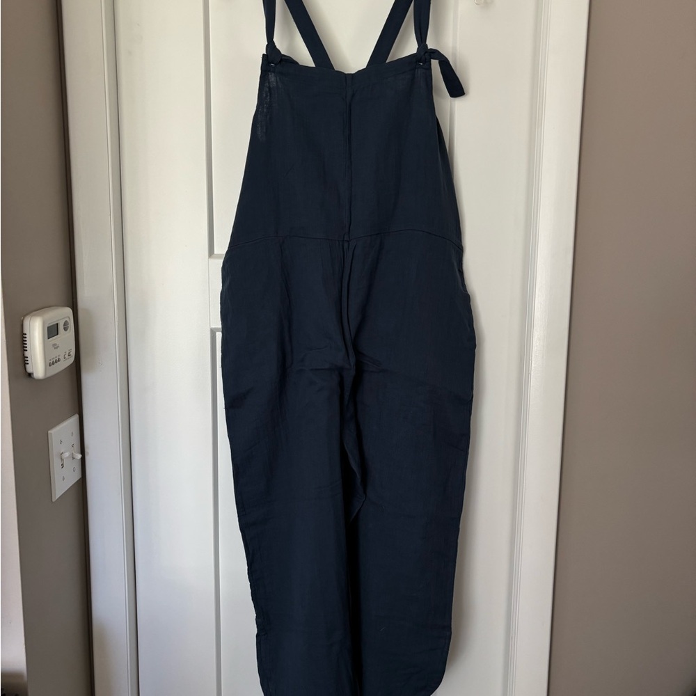 Casual Navy Blue Overalls